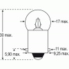 Ampoule BAES 3,6W 17x30 mm type standard