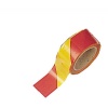 Ruban de signalisation bi-colore jaune/rouge, largeur 50 mm, rouleau de 100 m