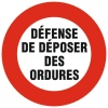 Disque rouge d'interdiction, diamètre 80 mm, désignation ''Privé''