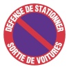 Disque rouge d'interdiction, diamètre 80 mm, désignation ''Privé''