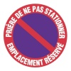 Disque rouge d'interdiction, diamètre 80 mm, désignation ''Privé''