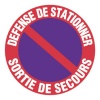 Disque rouge d'interdiction, diamètre 80 mm, désignation ''Sens interdit''