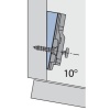 Plaques d'angle pour charnières invisibles - Intermat -5° x5