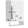 Plaques d'angle pour charnières invisibles - Intermat -5° x5