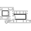 Fiches menuiserie PVC - nœud diamètre 14 mm hauteur 75 mm - biais de 5° sur platine d'ouvrant type K 3281 C WF