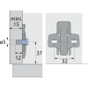 Embase cruciforme à visser avec vis de fixation Direct 8099 D1,5 HV DBS Boite de 10