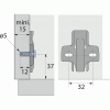 Embase cruciforme à visser avec vis spéciales prémontées et manchons en plastique 8099 D0 HV Boite de 10