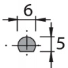 Tringles 6 x 5 mm pour serrure espagnolette Z 23 - longueur 1500 mm