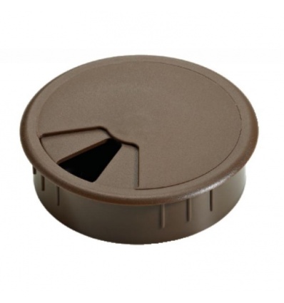 Passe-câbles plastique rond diamètre 60 mm finition brun