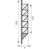 Grille de ventilation carrées à visser ou à coller type B104