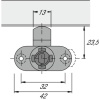 Serrure de meuble à levier à cylindre seule - Prestige 2000 pour cylindre interchangeable Z23 Ø18