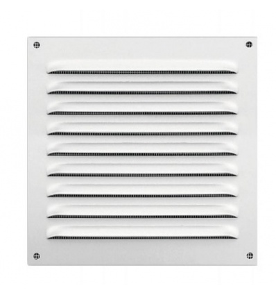 grille à auvent en aluminium laqué blanc L x H 250/250