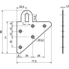 Attache triangulaire acier zingué x10