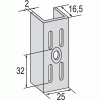 Crémaillères et consoles Sparring - pas de 32 mm - platinium - longueur 960 mm