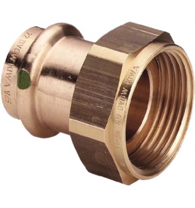 Raccord bronze F CU D14 écrou 20x27