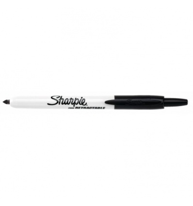 Marqueur permanent Sharpie® RT rétractable pointe fine 1mm coloris noir