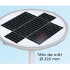 Candélabre solaire 9W 