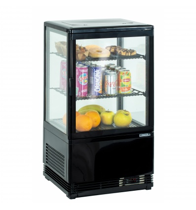 MINI VITRINE RÉFRIGÉRÉE POSITIVE 58L NOIRE - CASSELIN