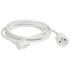 Rallonge domestique 2PT avec éclips de protection longueur 3m blanc