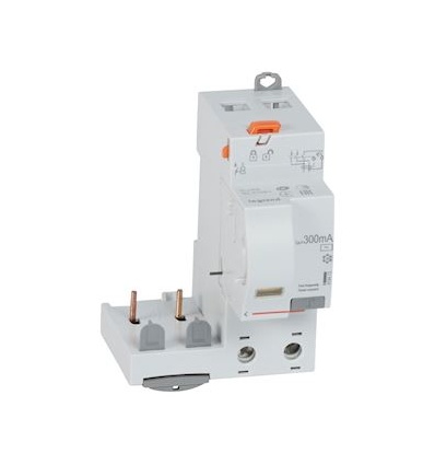 Bloc diff adaptable vis DX³ pour disj 1 modpôle 2P 230 à 400V 40A typeAC 300mA