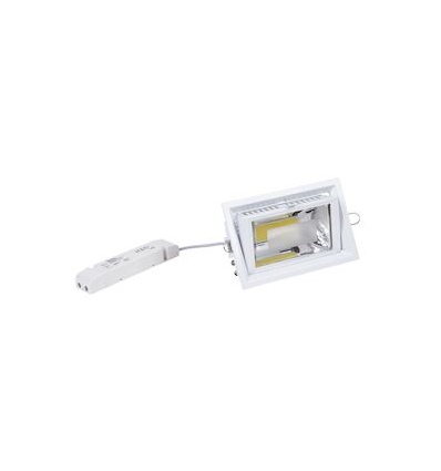 METROPOLIS Downlight rectgl bascul 80DEG LED intég 45W 4200K 4100lm