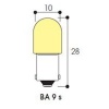 LM Tube 10X28 12V 3W BA9s par 10pcsXXXX