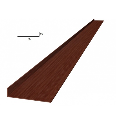 Plat de battement 2,2m largeur 90mm acajou foncé - EUROPLIAGE