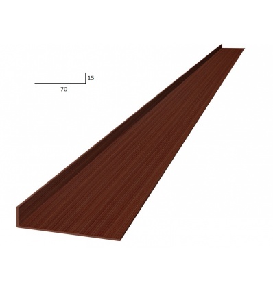 Plat de battement 2,2m largeur 70mm acajou foncé - EUROPLIAGE