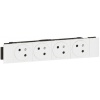 Prise pour goulotte clippage direct programme Mosaic 2x2P+T 4 modules blanc