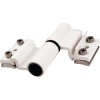 Paumelle à clamer pour porte dentrée type Velox Top jeu de 128 mm gorge de 23 x 15 blanc 9010 B25