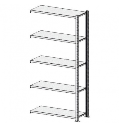 Epsilon rayonnage tôlé galvanisé universel 1000 x 500 mm échelles ouvertes 5 niveaux suivant