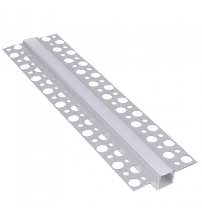 Profil aluminium Deoline W pour bande LED à enduire pour plaque de plâtre 2 m mural angle intérieur