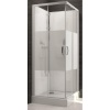 Cabine de douche carrée à portes coulissantes Izibox 2 avec parois en vitrage sérigraphié 80 x 80 cm