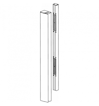 Ventouses électromagnétiques sur profil 2 x 300 kg en 2500 mm blanc