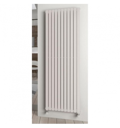 Radiateur décoratif vertical eau chaude Piano 2 blanc 1820x568x46mm 1557W raccordement hydraulique latéral 12