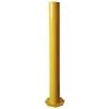 Poteau de protection de portail avec platine de 159x159mm jaune Hauteur 160 m Ø159 mm