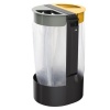 Support sac sur pied CITIWIN 2 flux 75l GrisJaune avec cendrier socle barre transversale gris manganèse pour sac 110l