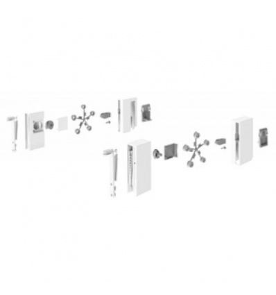 Adaptateurs design side hauteur 176 mm blanc kit