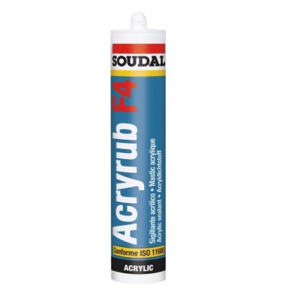 Mastic acrylique Soudal Acryrub coloris chêne cartouche de 300ml -