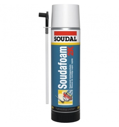 Mousse polyuréthane Soudafoam 2K bicomposante autoexpansive à durcissement rapide 400ml net carton de 12 aérosols