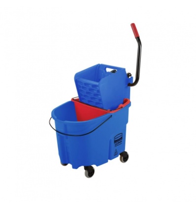 Chariot de lavage WAVEBRAKE sur 4 roulettes 2 seaux de litres et une presse