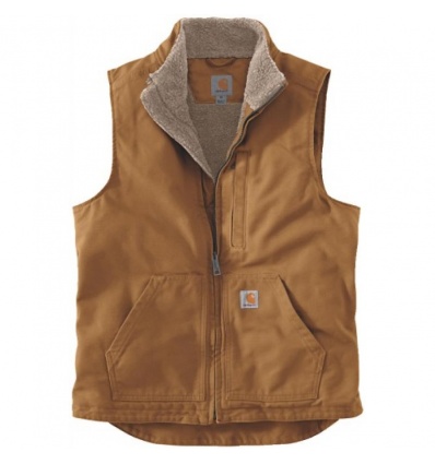 Gilet Washed Duck Sherpa coloris marron taille S