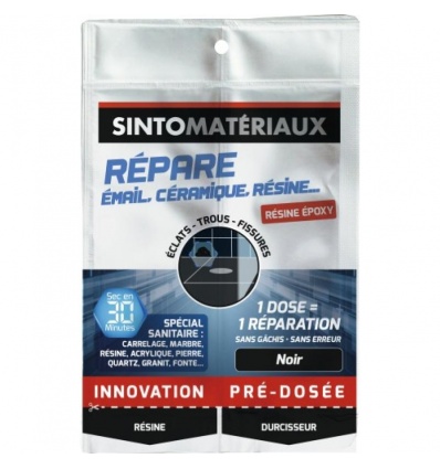 Mastic REPARE DOSE EPOXY blanc rebouche reconstitue les éclats trous et fissures sur faïence émail et céramique 2x15g