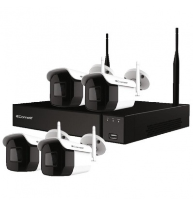 Kit vidéosurveillance Wifi 4 caméras 1 enregistreur WIKIT004S02NB