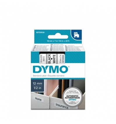 Ruban D1 pour étiqueteuses DYMO LabelManager 160 et 420P cassette largeur 9mm longueur 7m ruban jaune texte noir