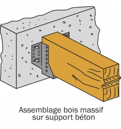 Sabots à ailes extérieures SAE 440 épaisseur 2mm largeur 120mm hauteur 160mm carton de 25 pièces