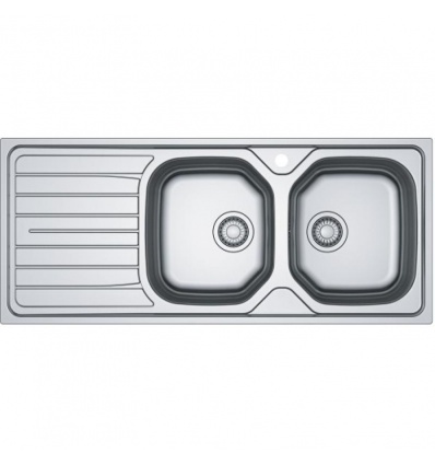 Evier à encastrer inox Dekor 2 cuves 1 égouttoir 1160x500 vidage auto RNXRNL 621