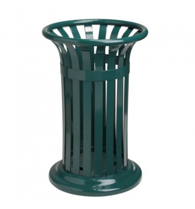 CORBEILLE METAL 60 L RONDE VERT LIGNE TULIPE