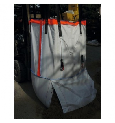 Sac à gravats réutilisable Mulox type DSTTravaux publics 90x90x100cm ouverture totale dessus dessous capacité 1250kg