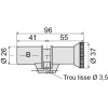 Cylindre monobloc série 484 chromé type B en 96 mm pour serrure à larder